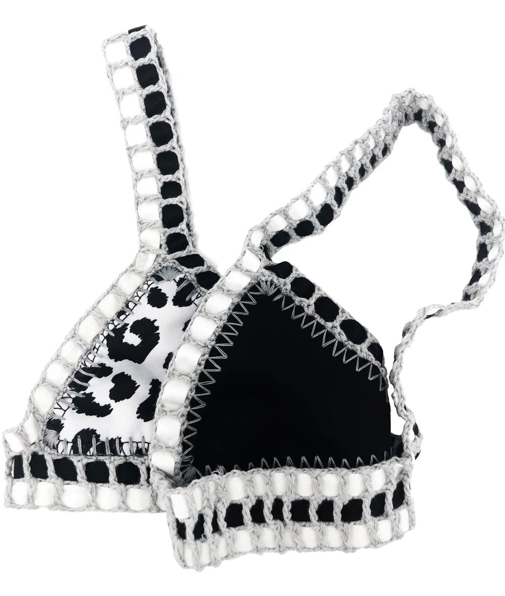 Bikini triangle en crochet Reversible Louise