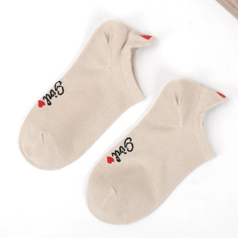 Chaussettes Femme Brodées Cœur d’Amour