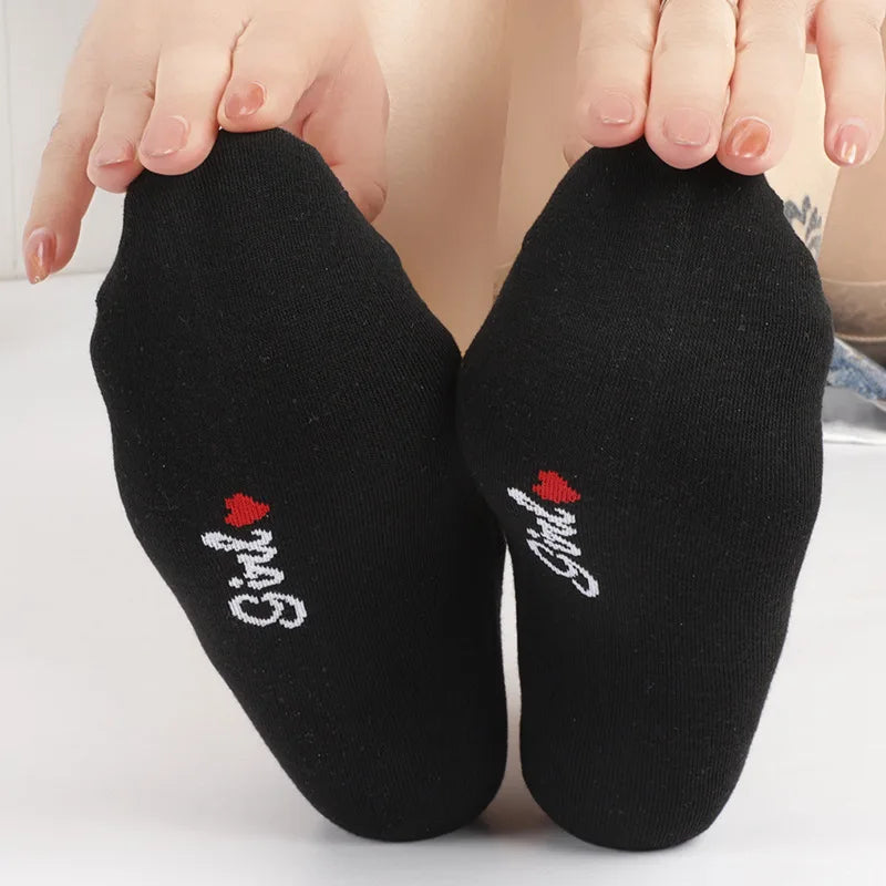 Chaussettes Femme Brodées Cœur d’Amour